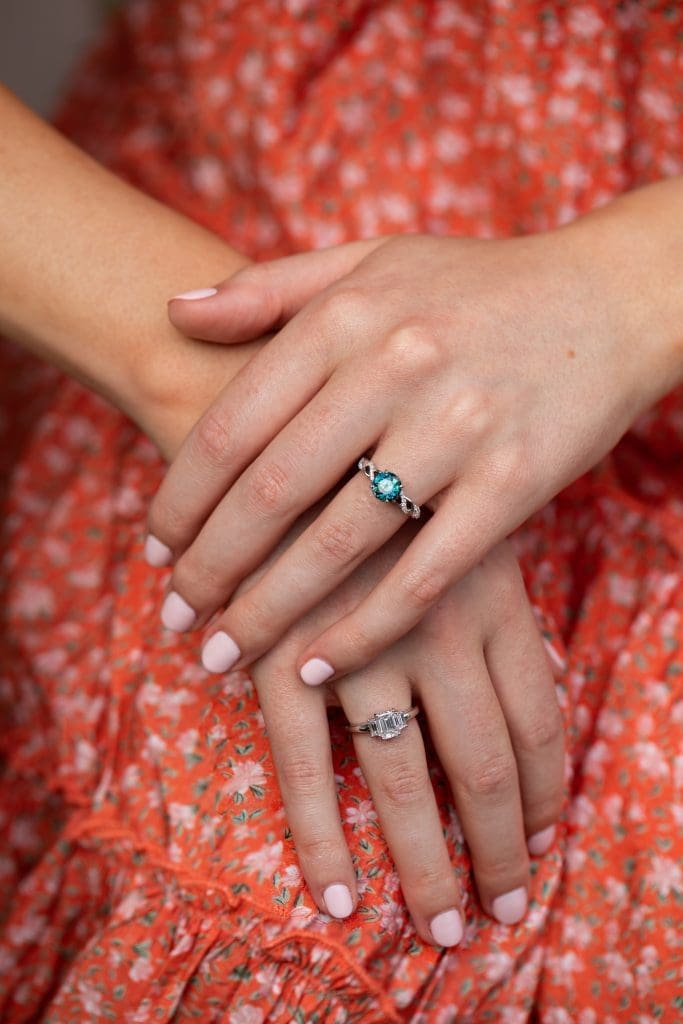 120726 Teal Montana Sapphire Engagement Ring 120726 Teal Montana Sapphire Engagement Ring